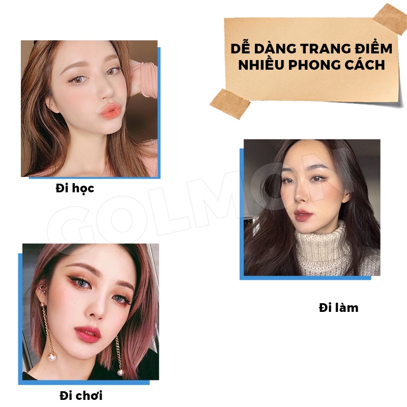 Bộ trang điểm đầy đủ chuyên nghiệp 10 món, Set makeup combo mỹ phẩm cho nàng tự tin toả sáng Golmon