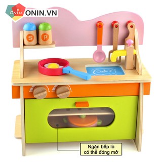 Bộ kệ bếp gỗ cao cấp cho bé