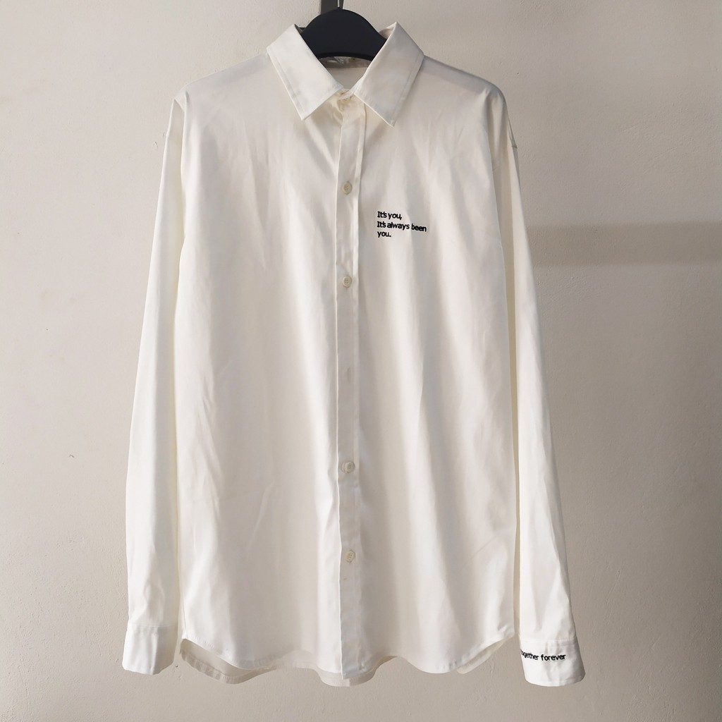 Áo sơ mi nam hàn quốc thêu It's you - Áo Flannel Nam | BigBuy360 - bigbuy360.vn