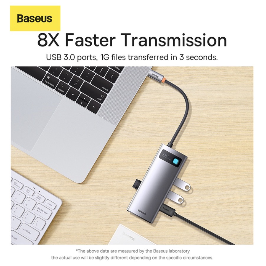 Hub chia cổng Baseus cổng Type C sang HDMI USB 3.0 cho Laptop Epad Matbook