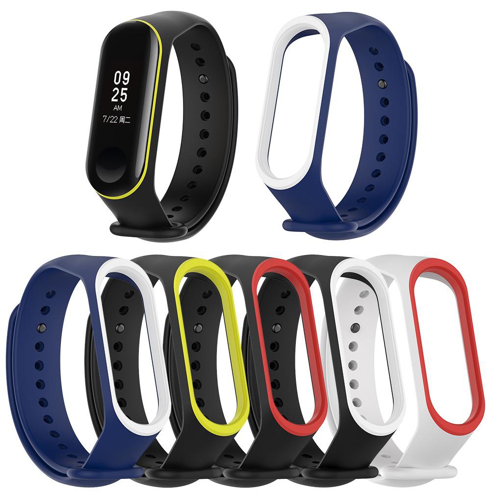 Dây đồng hồ thông minh bằng silicon thay thế cho Xiaomi Miband 3 4