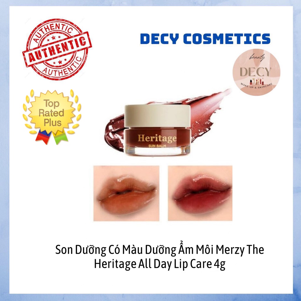 Son Dưỡng Có Màu Dưỡng Ẩm Môi Merzy The Heritage All Day Lip Care 4g