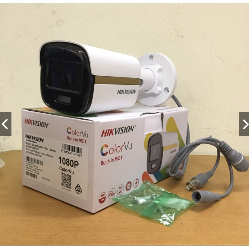 Camera Có màu ban đêm colorvu có míc thu âm HIKVISION 2MP DS-2CE10DF3T-FS -hàng chính hãng | BigBuy360 - bigbuy360.vn