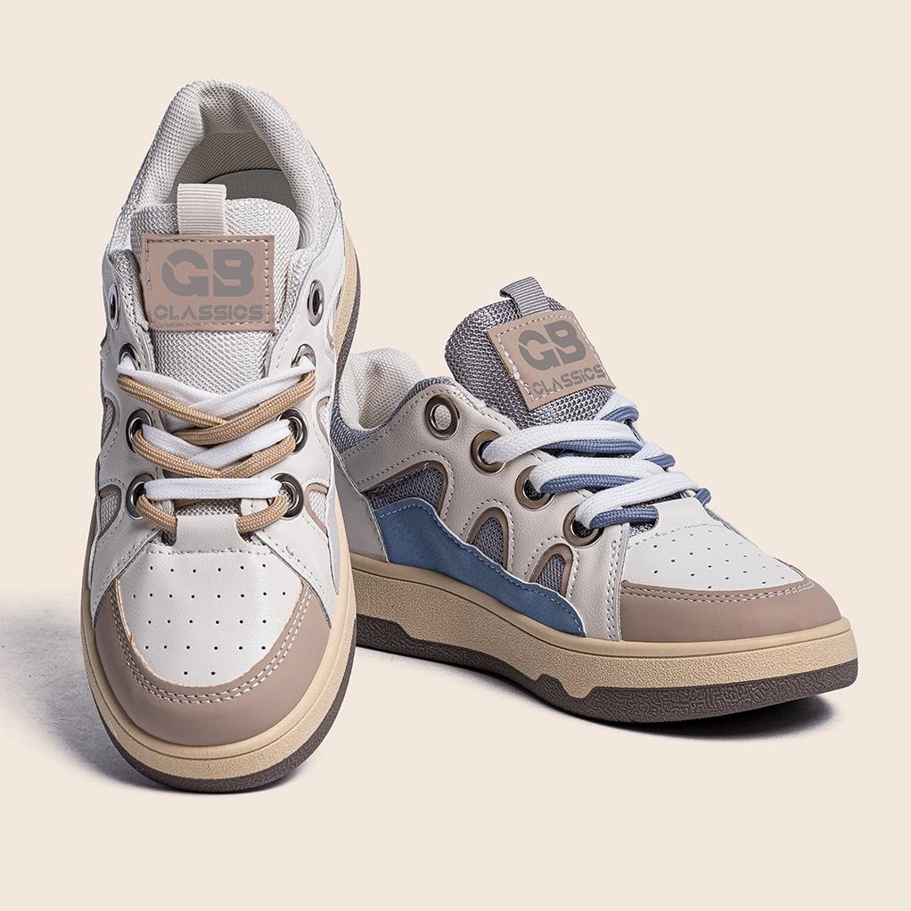 Giày Sneaker Nữ Đế Cao 2 cm Da PU Êm Chân giayBOM B1558