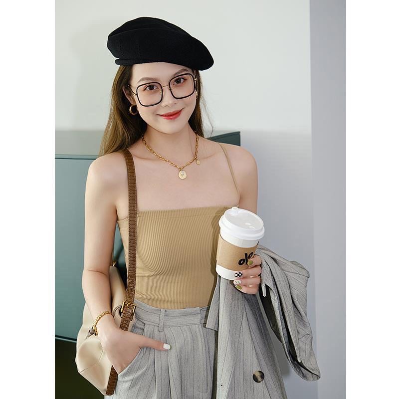 Áo Bra Nữ Thun 2 Dây Có Mút Ngực Gam Màu Pastel Quyến Rũ Ms 369