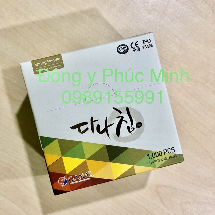Kim Châm Cứu Hàn Quốc Chất lượng cao, đầu kim từ 0,16* 15mm, 0,18*15mm, kim thể châm và kim nhĩ châm.