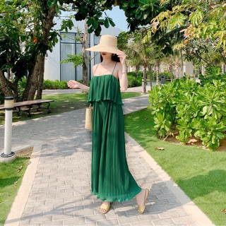 Jumsuit ống rộng 2 dây