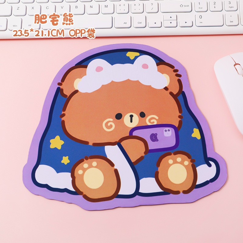 Lót chuột -Miếng lót chuột máy tính cute chống trơn trượt hoạ tiết hoạt hình siêu dễ thương