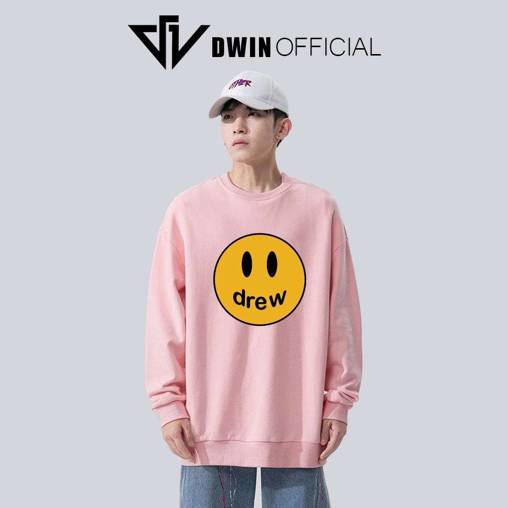 Áo sweater nỉ Drew unisex DWIN basic nam nữ form rộng oversize local brand SP00096