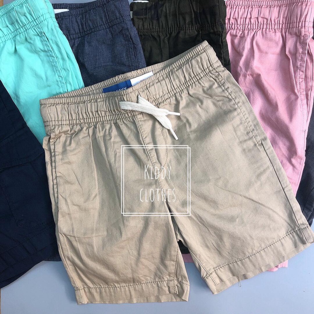 Quần short kaki lưng thun bé trai dây rút được hàng xuất dư xịn/Quần kaki túi hộp bé trai