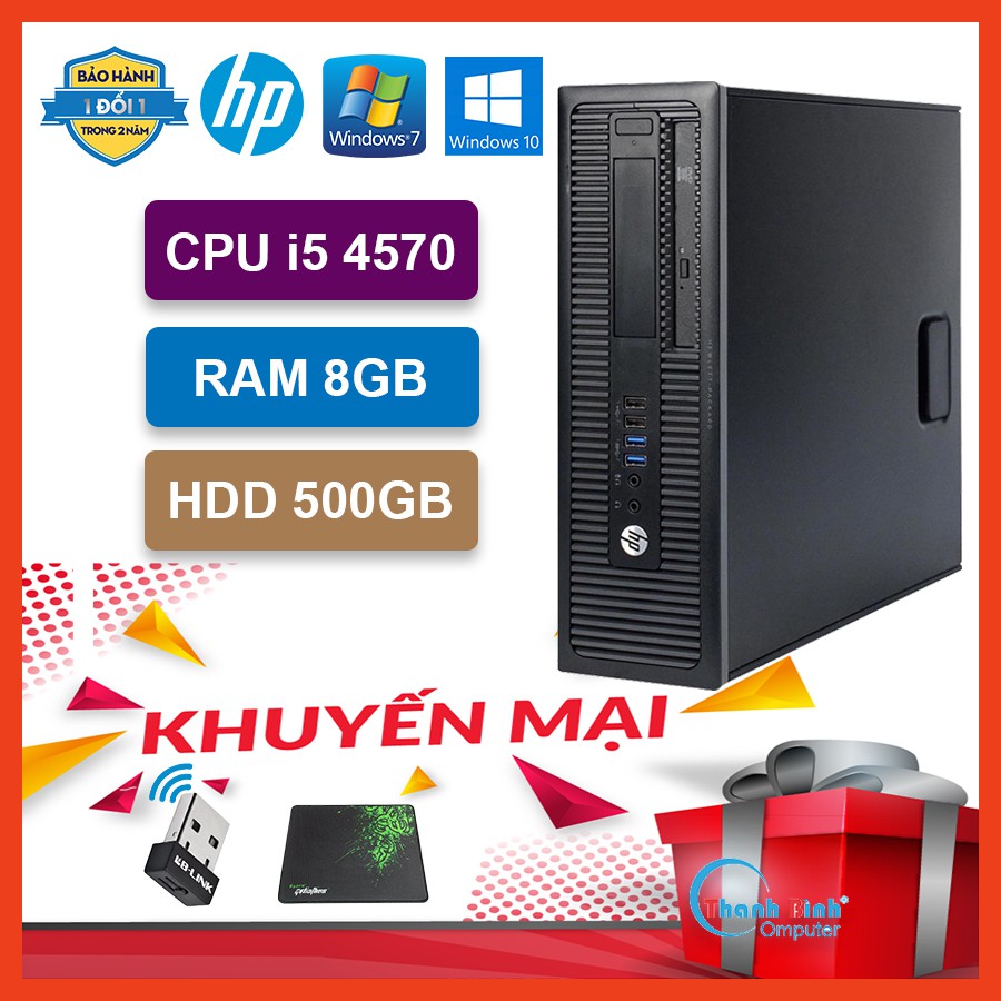 Máy Tính Để Bàn Văn Phòng Giá Rẻ ThanhBinhPC PC Đồng Bộ | HP ProDesk 400G1 ( I5 4570/8G/500G ) - Bảo Hành 12 Tháng.