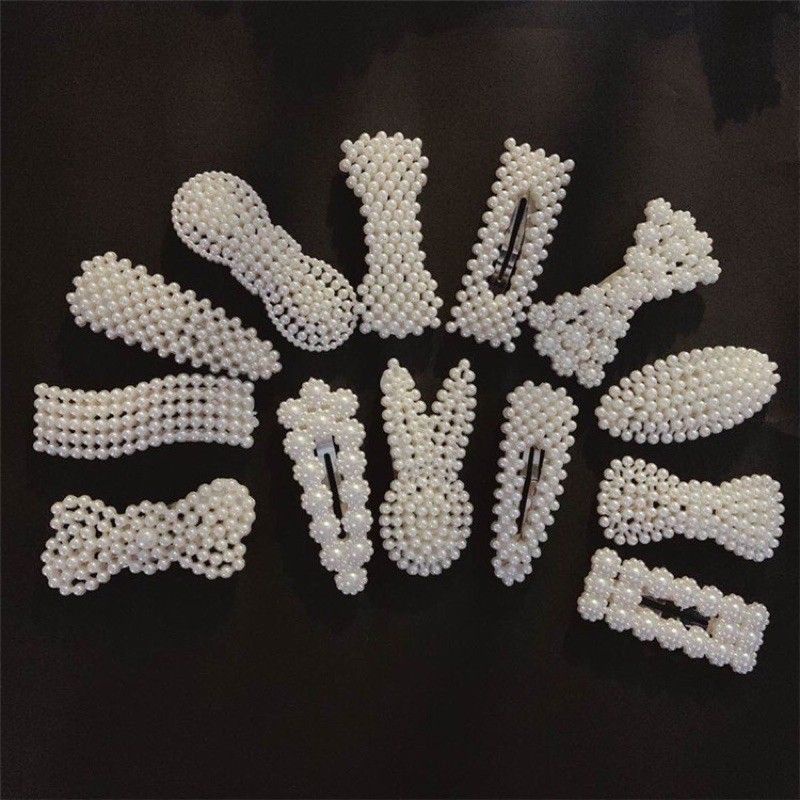 Kẹp tóc ngọc trai combo 20 chiếc kèm túi zip , kẹp tóc giá rẻ phong cách thời trang Hàn Quốc siêu xinh.