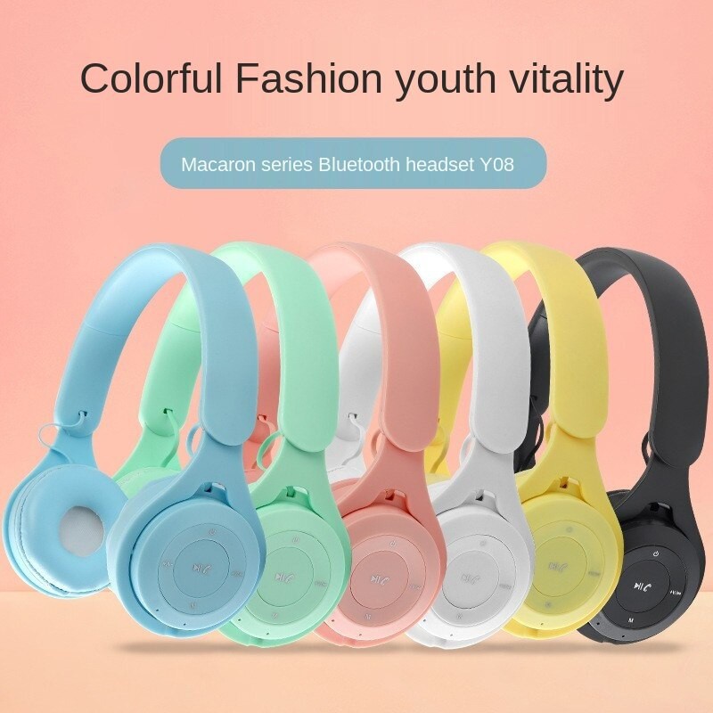 Tai Nghe Y08 Chụp Tai Over Ear, Kết Nối Bluetooth Âm Thanh Hifi Có Micro - Hàng Chính Hãng