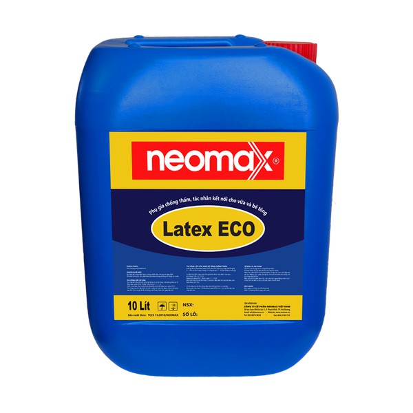 Neomax® Latex ECO 10 lít nâng cao khả năng chống thấm, chống nứt, chống ăn mòn và tăng cường khả năng kết dính cho vữa