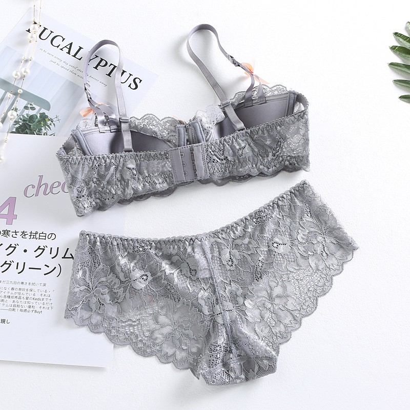 Set đồ lót Varsbaby v146 phối ren hoa xuyên thấu phong cách quyến rũ dành cho nữ | BigBuy360 - bigbuy360.vn