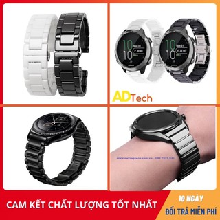(HÀNG CAO CẤP) Dây đeo gốm ceramic 20mm, 22mm cho đồng hồ thông minh.