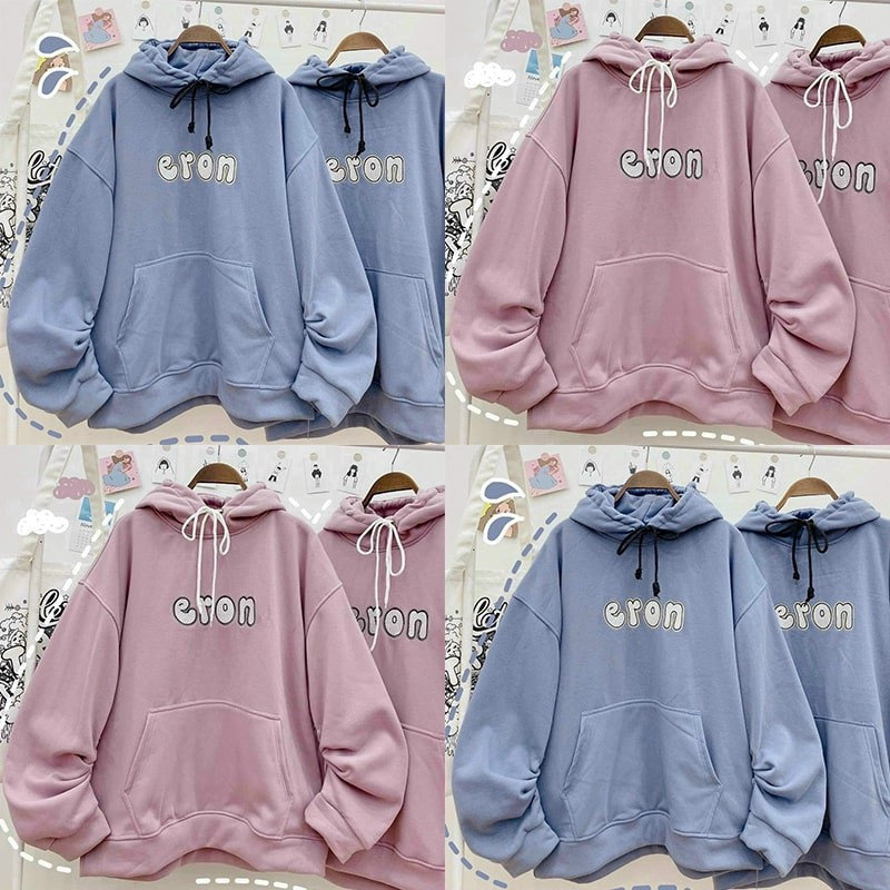 [ANEK01 giảm 10%] Áo Hoodie Chống Nắng THIFU FASHION Thêu Chữ ERON Nón 2 Lớp Chất Liệu Thun PE Cho Nam Và Nữ Dưới 70kg | BigBuy360 - bigbuy360.vn