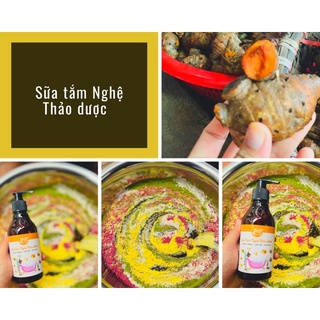 Sữa tắm nghệ thảo mộc mẹ nếp\ trương mộng vân\ ở cữ mẹ nếp\ cấp ẩm sáng da