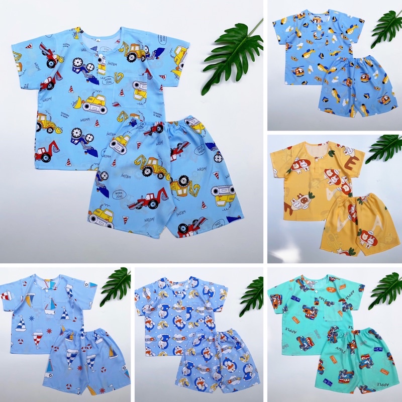 Đồ tole bé trai, bộ tole bé trai 9-30kg cộc tay vải lanh thoáng mát, thấm hút tốt đường may kĩ - Pigbabystore