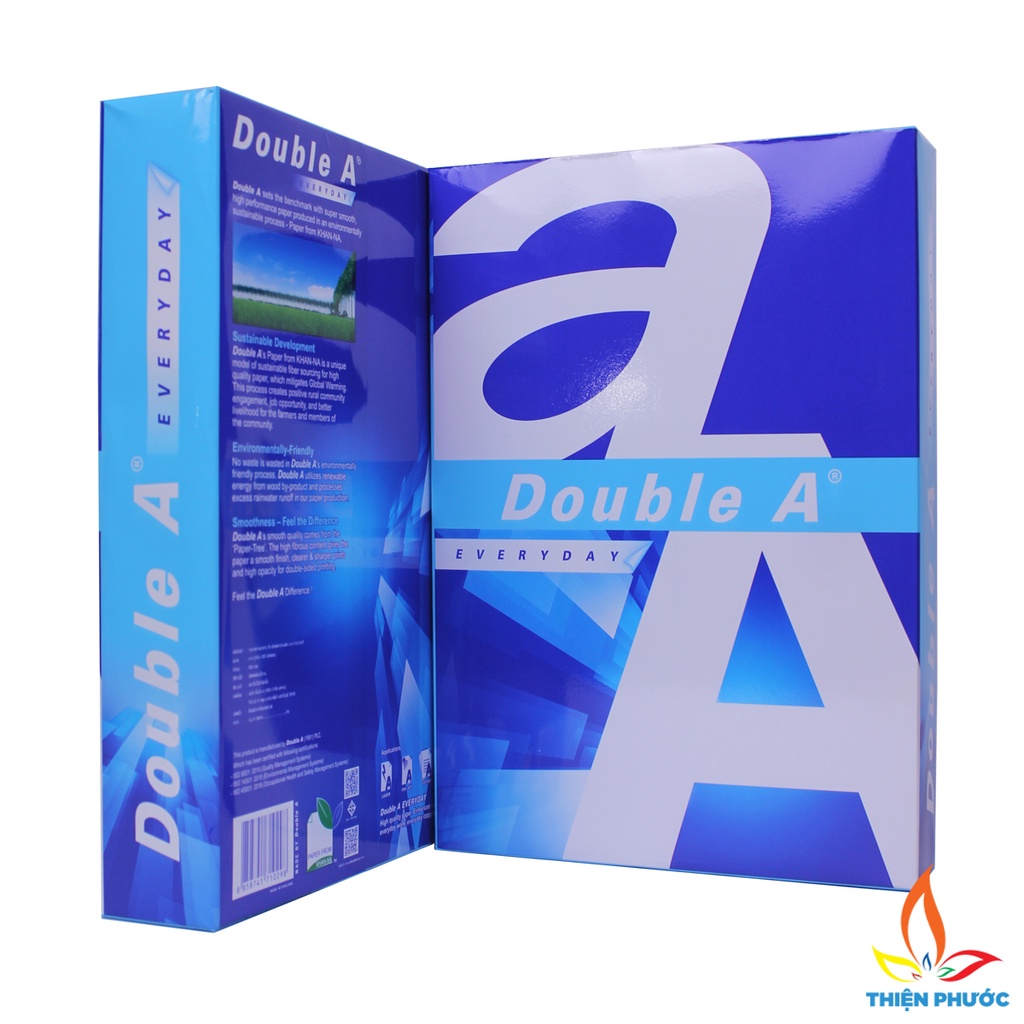 Giấy A4 Double A 80gsm dày 500 tờ SUKADO GIAYDA80