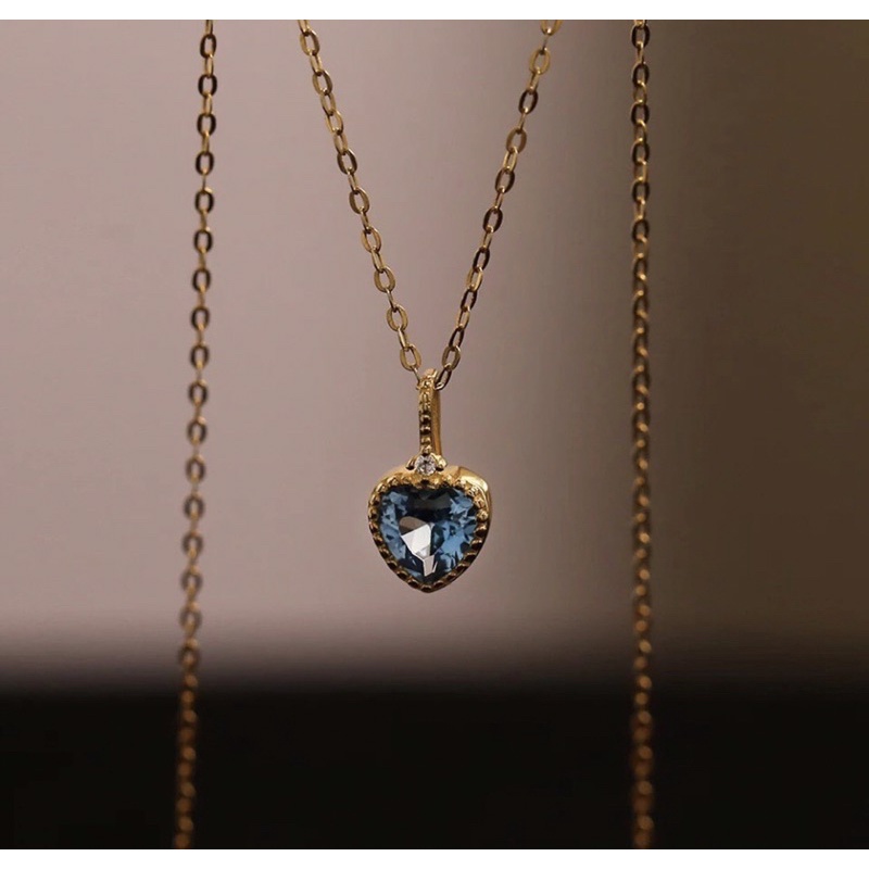 Đá garnet thiên nhiên trái tim 5mm