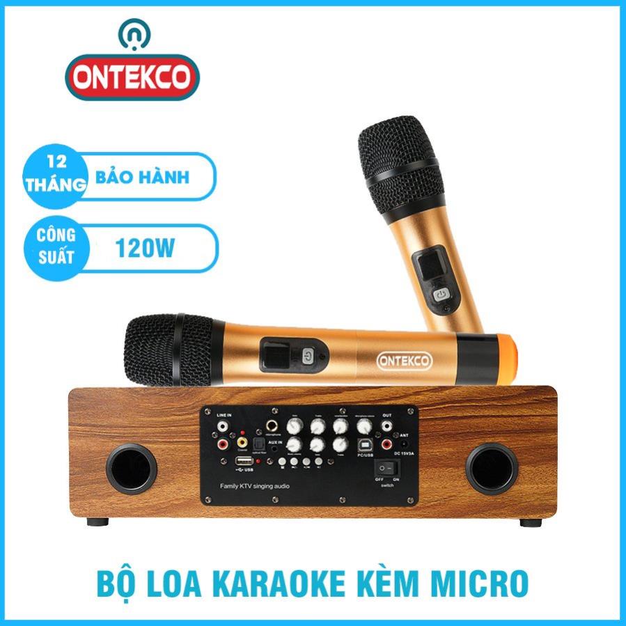 Trọn bộ karaoke gia đình Ontekco A-300 không dây hát siêu đỉnh, kiểu dáng sang trọng, tiêu chuẩn cao cấp