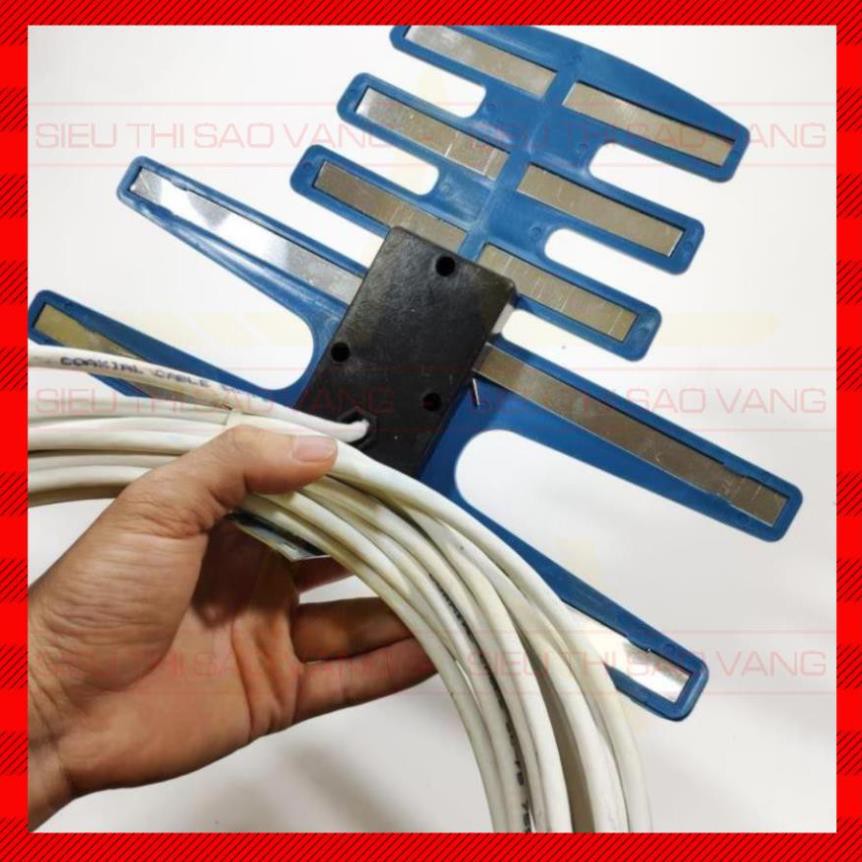 Anten DVB T2 bọc nhựa xanh kèm dây 15m- thu sóng tốt - Bảo hành 12 tháng