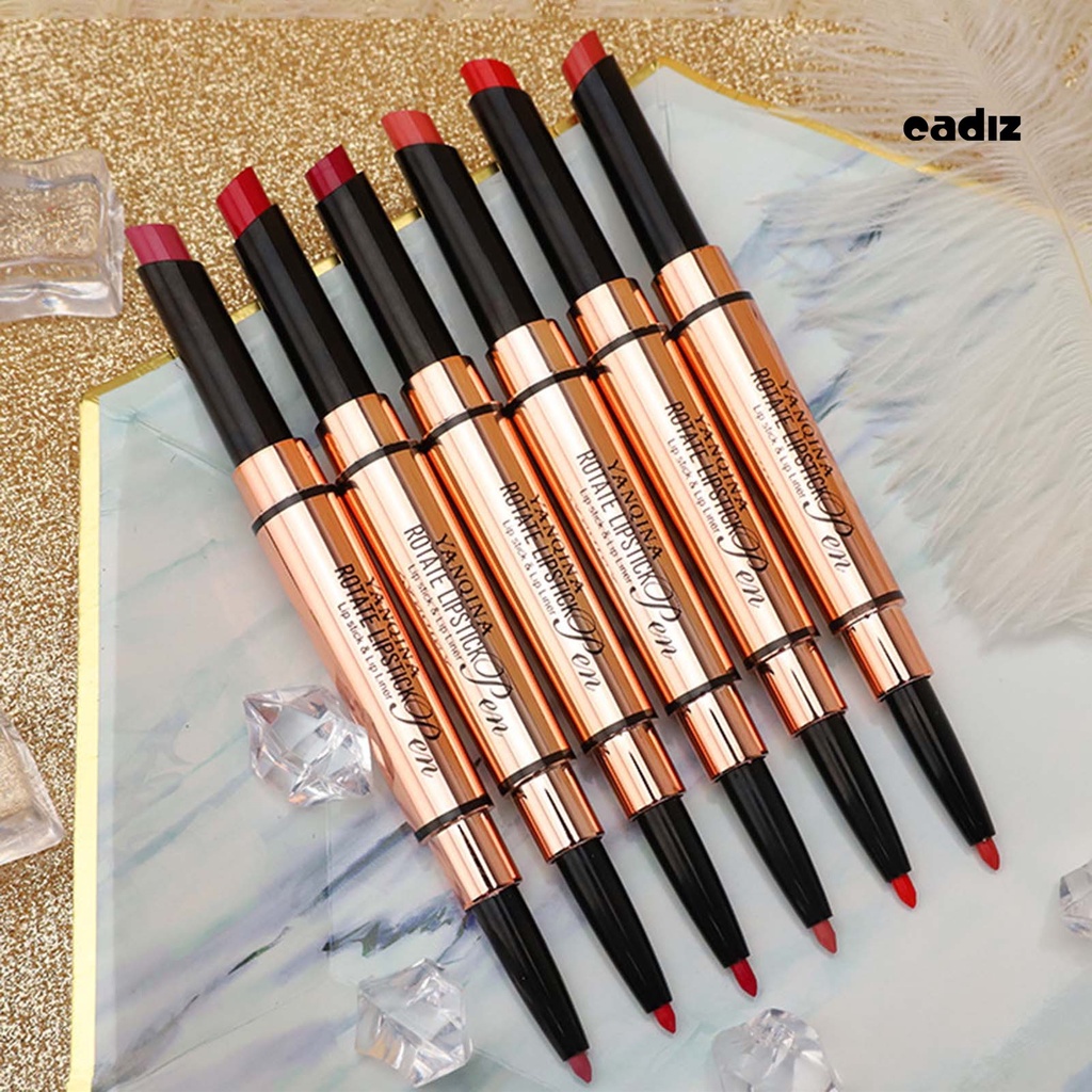 Bút Kẻ Viền Môi Hai Đầu Màu Lì Chống Thấm Nước Đa Năng 1.7g