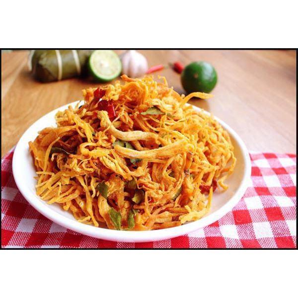 500g Khô gà lá chanh GIÒN CAY loại ngon