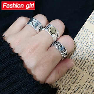 Nhẫn Hở Hình Hoa Cúc Mặt Cười Có Thể Điều Chỉnh Kích Cỡ