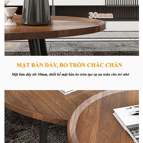 Bộ Bàn Trà Đôi Cao Cấp-Bàn Trà Uống Nước-Bàn Cafe Kép Phong Cách Cho Phòng Khách ko | BigBuy360 - bigbuy360.vn