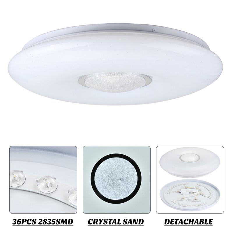 54W 36LED Ceiling Lamp Dimmable Down Light Flush Mounted Living Room+2.4G Remote