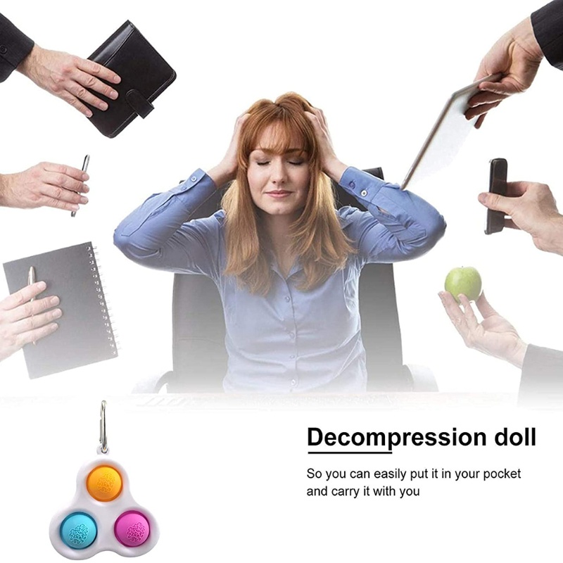 Bộ móc khoá đồ chơi nhấn bong bóng