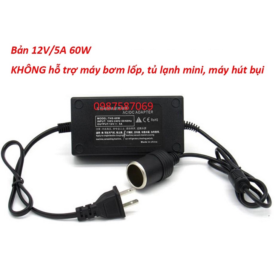 Bộ chuyển đổi nguồn cho tẩu ô tô 220V sang 12V, 110V - 12V kết nối từ tẩu ô tô | BigBuy360 - bigbuy360.vn