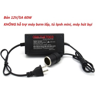 Bộ chuyển đổi nguồn điện 220v sang 12v 5a 60w đầu tẩu xe hơi
