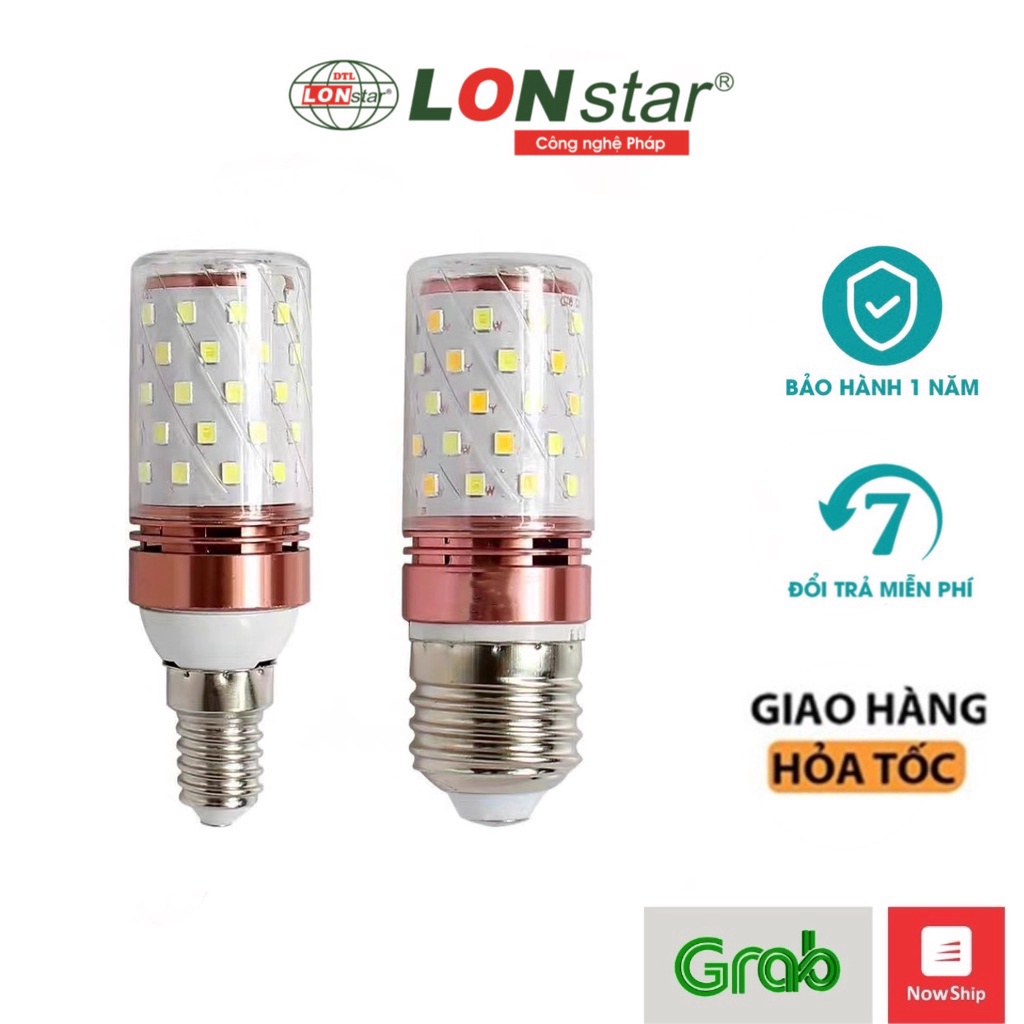 Bóng Đèn LED Bắp Đui E27 có 3 Chế Độ Ánh Sáng   Công Suất 12w Chuyên Lắp Đèn Chùm, Đèn Học Đ