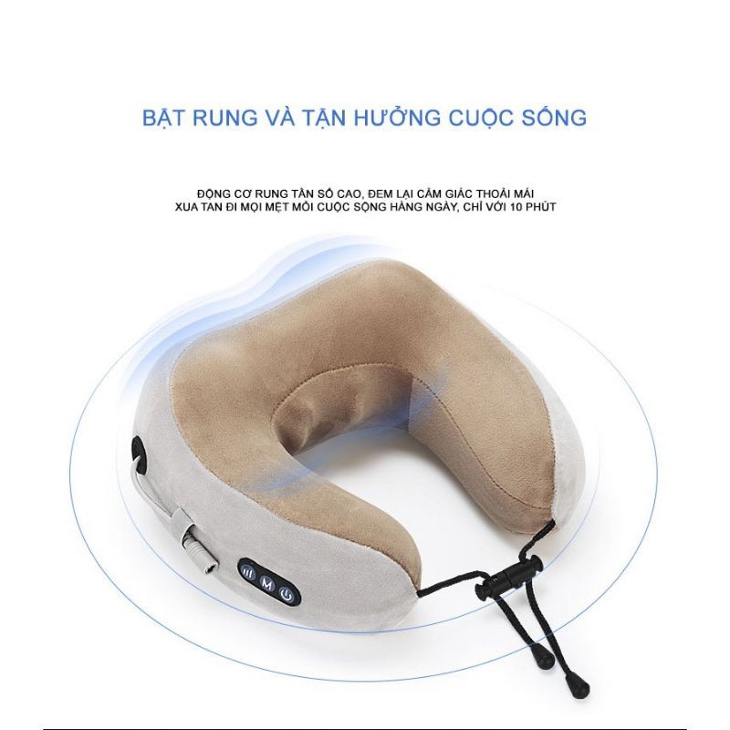 Gối Massage Vòng Cổ U 360 đa năng - Gối chữ U Mát Xa Vùng Cổ Vai Gáy - Shop CEC