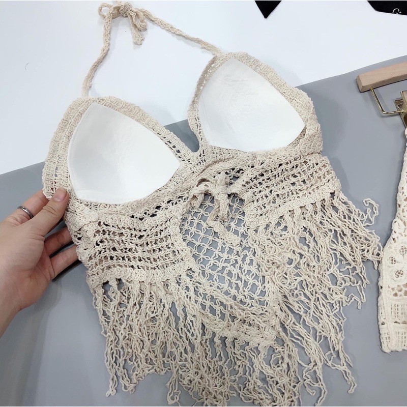 Set bikini tam giác 3 món - có bán lẻ, hàng QCCC