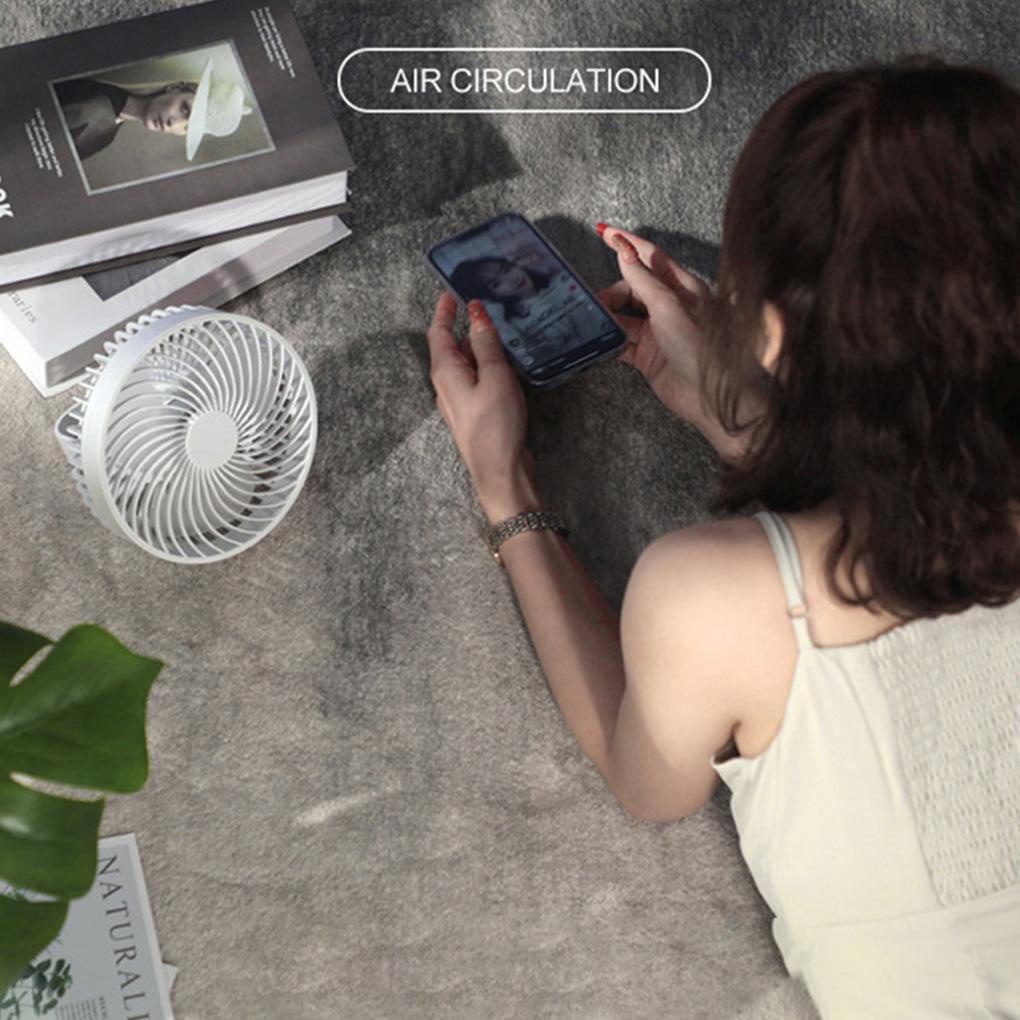 Quạt Điện Làm Mát Để Bàn 3 Bánh Răng Điều Chỉnh Được 2W Nhỏ Gọn Dành Cho Học Sinh