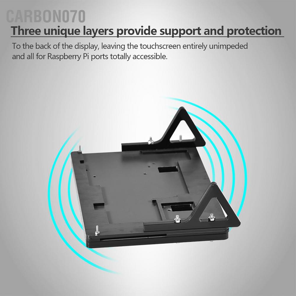 Hàng Sẵn Vỏ Bảo Vệ Màn Hình Lcd 7 Inch Cho Raspberry Pi acrylic có chân đế【Carbon070】