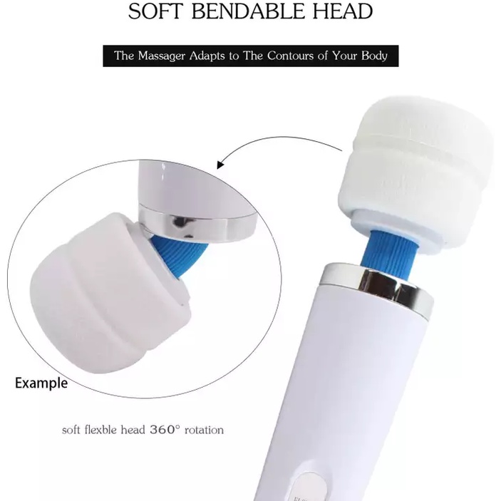 MÁY MASSAGE ĐIỆN 8 CẤP ĐỘ HV-280, MÁY MASSAGE BÚA USJE mạnh mẽ đầu silicone rung êm ái tạo thư giãn, giàm stress