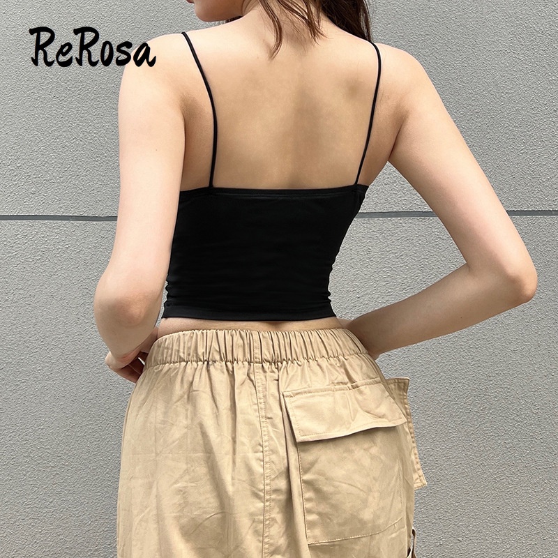 Áo Tank Top Hai Dây Màu Trơn Dáng Ôm Thời Trang Quyến Rũ Cho Nữ