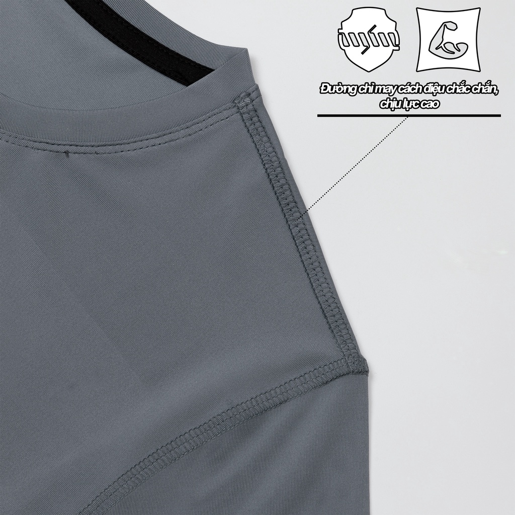 Áo thun trơn Thể Thao Nam TYM vải Poly 4 chiều Co dãn Thoáng mát Cổ tròn Tay ngắn AMT003 - TYM FASHION