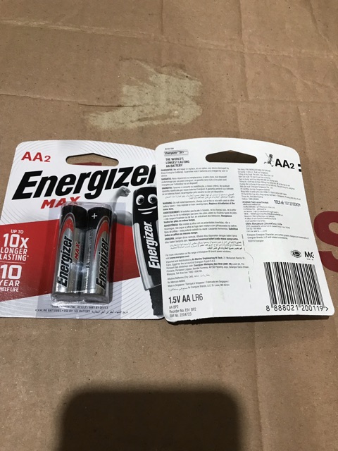 Pin Energizer AA chính hãng công ty DKSH vỉ 2 viên