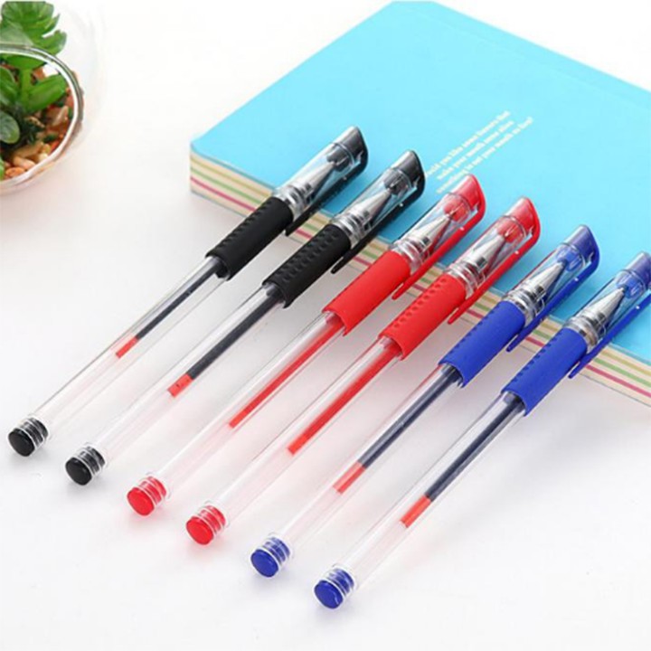Bút bi nước gel văn phòng Marvy đầu ngòi 0.5mm có nắp 3 màu xanh đỏ đen  youngcityshop 30.000