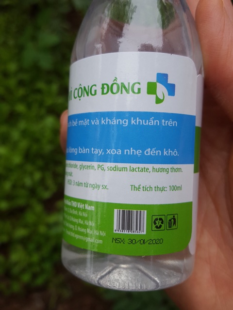 Nước rửa tay khô/Gel rửa tay khô diệt khuẩn Vgreen 100ml