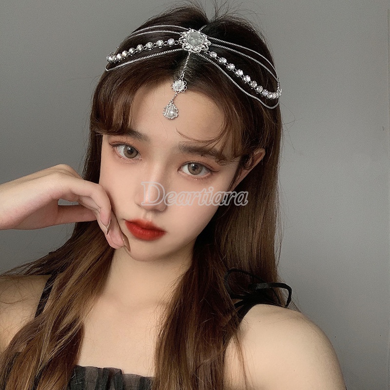 Chuỗi dây tua rua phụ kiện đeo đầu trang trí phong cách cổ điển thời trang