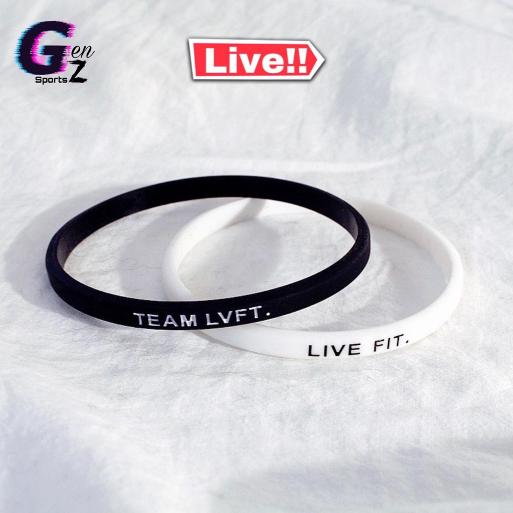 Vòng tay thể thao LIVE FIT, vòng tay cao su thời trang gym LVFT