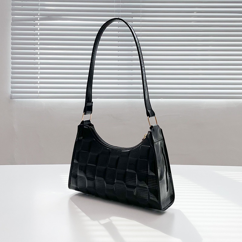 Túi Đeo Vai Màu Trơn Họa Tiết Ca Rô Phong Cách retro Thời Trang Mùa Xuân 2022