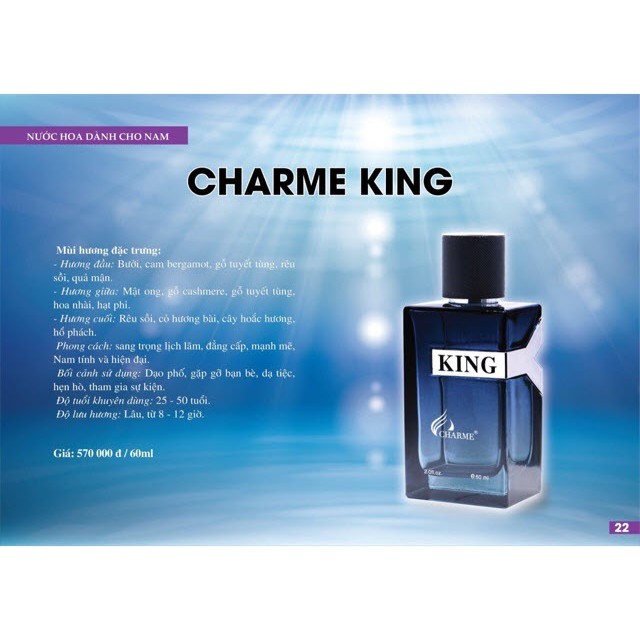 [Chính Hãng 100%] Nước Hoa Charme King (60ml) | WebRaoVat - webraovat.net.vn